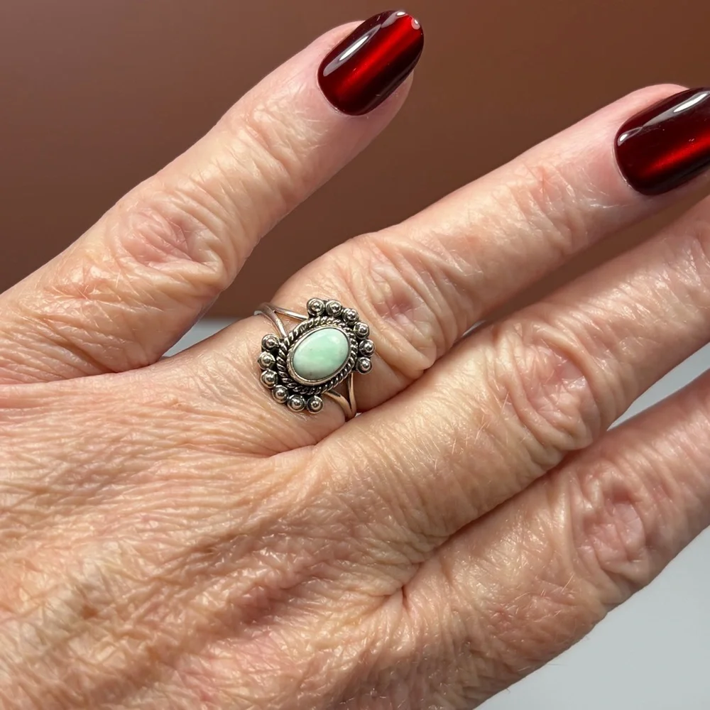 925 Sterling Silver Palomino Turquoise Ring